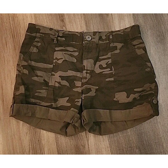 Sanctuary Pants - Social Standard Womens Shorts Camouflage Medium Bermuda